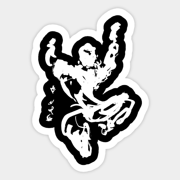 Ninja Jump calligraphy Sticker by Nikokosmos